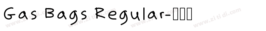 Gas Bags Regular字体转换
